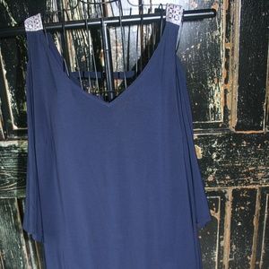 Navy Cocktail Dress with Rhinestone Detail